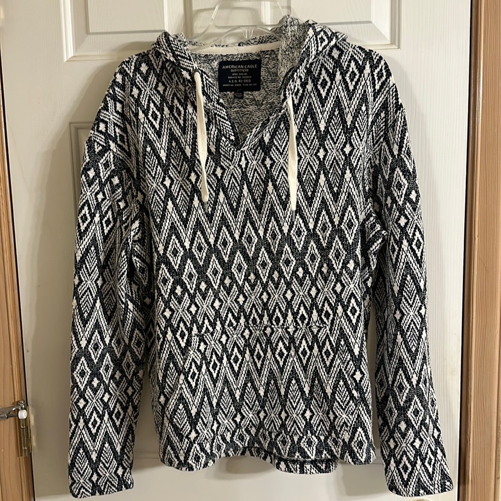 American eagle poncho style drawstring hoodie- like new